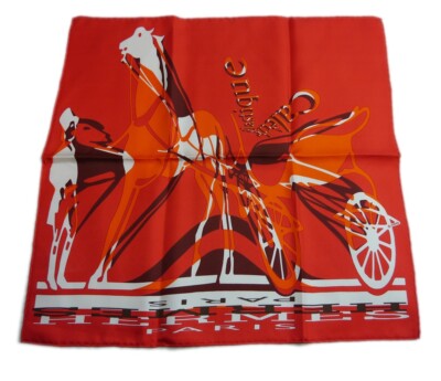 Authentischer HERMES Schal 45 CARRE Caleche Elastique Seide #2313