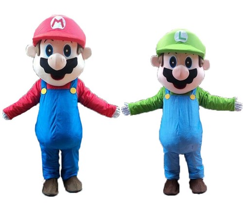 mascotte Super Mario Luigi costume carnevale adulti professionale cosplay  grande | eBay