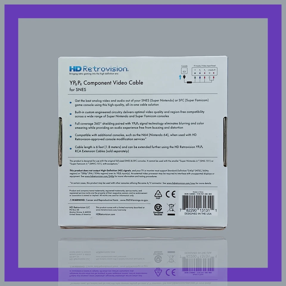 HD Retrovision SNES YPbPr/Component Cable, Super Nintendo, Factory Sealed, New - Image 2 of 3