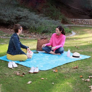 LightSpeed Outdoor Blanket 60”x70” Blue/Gray/White ...