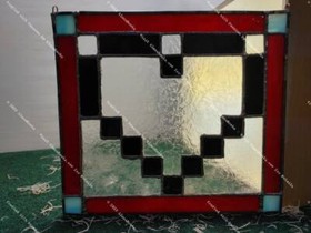 8bit Mana Heart, Retro RPG Gaming Heart 8bit Vitral NES SNES, Zelda, Link