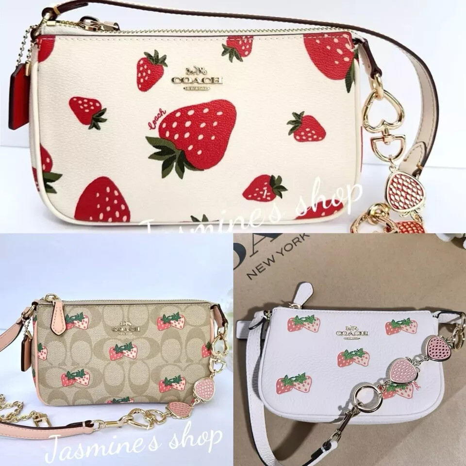 NWT Coach Nolita 19 Small Crossbody Bag with Strawberry print CB603/CB608/CH533