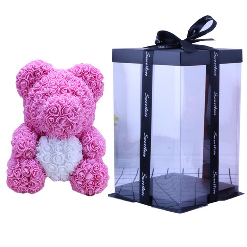 25cm Artificial Rose Teddy Bear Flower with Gift Box Valentine's Gift - Picture 12 of 24