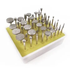 50pc Diamond Burr Bit Set for  Rotary Tool (Multiple Grit Sizes)