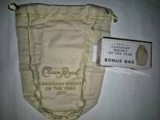 Crown Royal Bag Northern Harvest Rye 2017 Whiskey Of The Year Bag w/ Box Rare