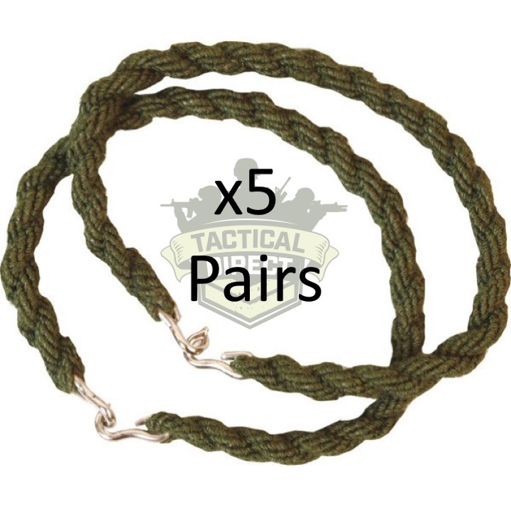 5 Pairs Army Trousers Twisters Twists Twisties Hiking Cadet Soldier MTP GREEN