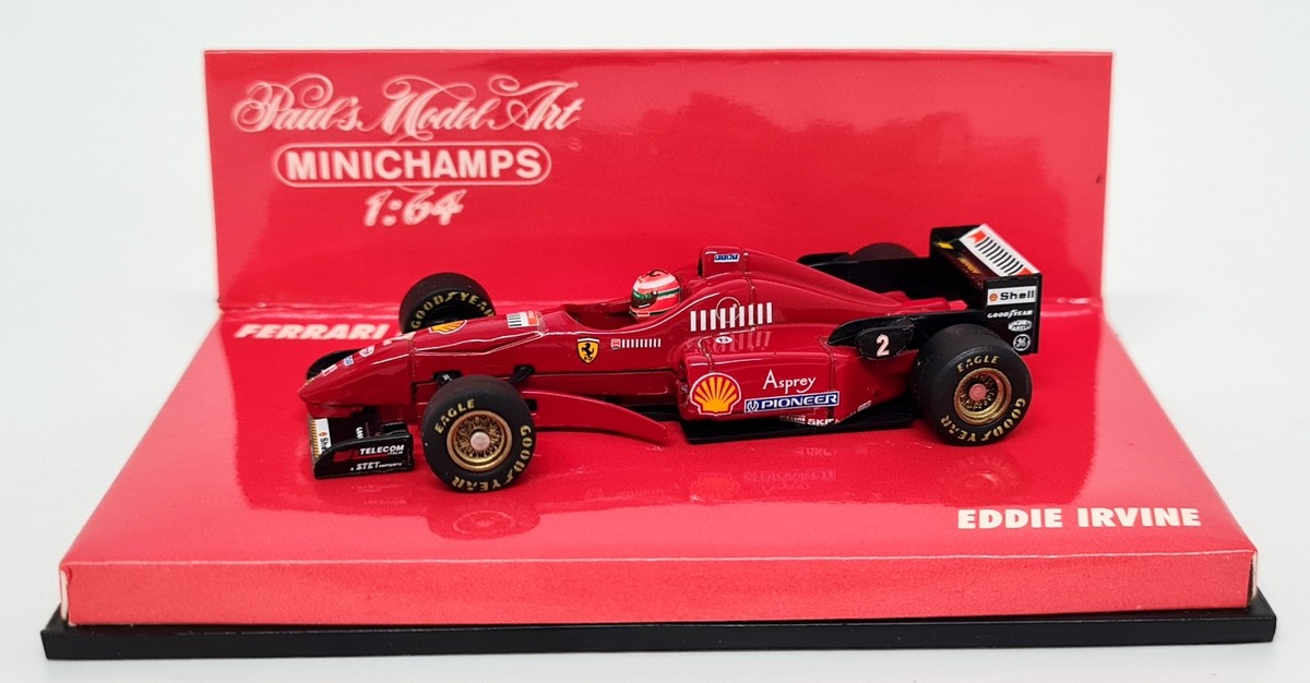 Ferrari F310 B Eddie Irvine ミニカー Minichamps 1/64 - Ferrari F310 Eddie Irvine #2 Diecast Model