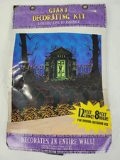 Amscan Halloween Creepy Crypt Scene Setter Decorating Kit NEW 6 pieces12'x8'