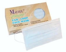 Maytex Level 2 Blue Earloop Exam Masks Case of 600 (50 x 12)