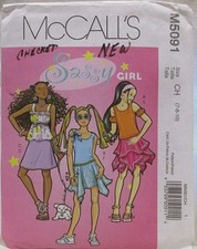 McCalls Halloween Pattern M5091 Sizes 7-10 Girls Tops Skirts Costume UC 2006