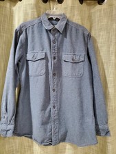 Grizzly Mountain Men's Large Flannel Shirt Button Down Large Gray Pre-owned