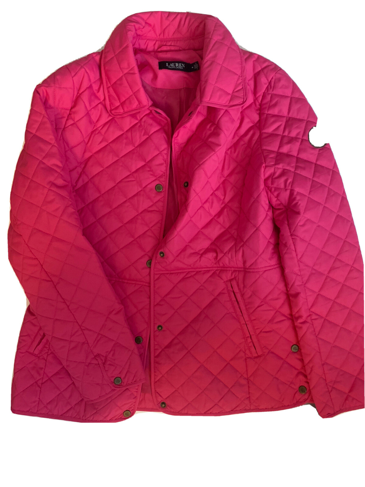 PONY Giacca Designer Lauren Ralph Lauren Bottone Trapuntata Donna Piccola Rosa 24740T