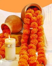 Diwali Indian Wedding Decoration 20 PCs Set Artificial Marigold Flower Garlands
