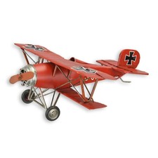 9932131-d Nostalgie Modell-Auto Oldtimer Doppeldecker "Der rote Baron" 9x25x24cm