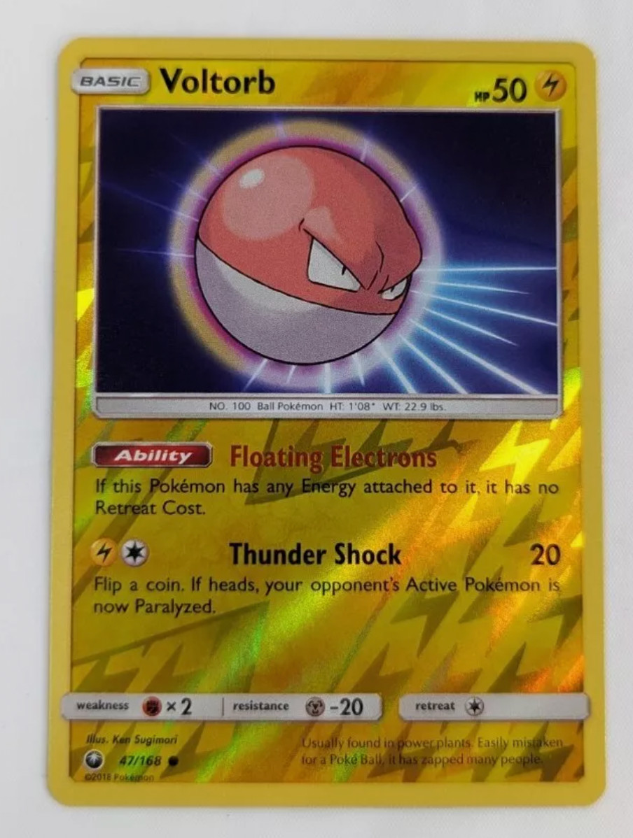 Pokemon - Celestial Storm -Voltorb - 47/168 - Common - Reverse Holo - NM/M-New