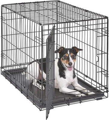 MidWest Homes for Pets Newly Enhanced Single 30.7''L x 19.3''W x 21.5''H, Black 