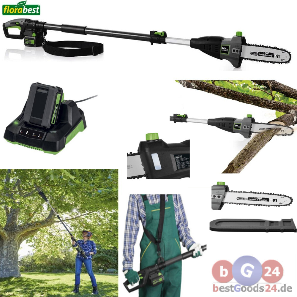 Florabest Akku Hochentaster 40 Volt Kettensäge Säge Hoch Entlaster bis