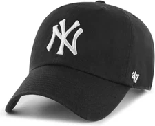 New York Yankees 47 Brand Hat Clean Up Adjustable Cap Black MLB Baseball New
