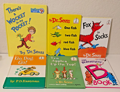 Lot of 6  Dr. Seuss Beginner Books Children's Hardcover Large Special Edition