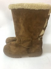 Rampage Girl's Fur Lined Winter Boots, Brown/White Girl's Size 4 Style 6E750-0