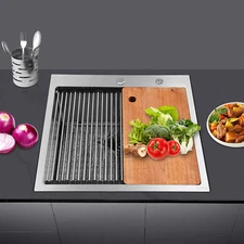 Kitchen Sink 23 x 22 Inch Drop-in Bar Sink Stainless Steel Topmount Kitchen Sink