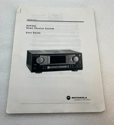 Motorola DCP 501 Home Theater Instruction ''Manual''