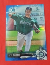 2017 Bowman Draft Seth Elledge Blue Chrome Refractor #038/150 Seattle Mariners