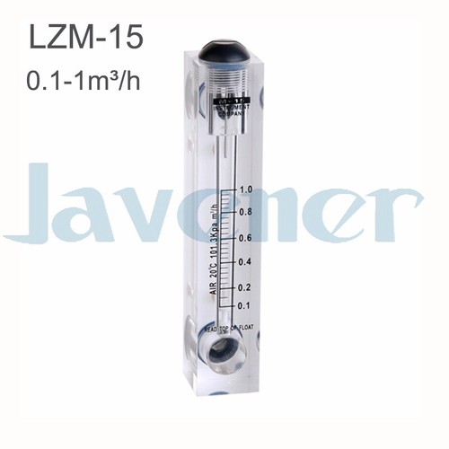 LZM-15 0.1-40 m3/h PMMA Gas Flowmeter Air Flow Meter rotameter Without Valve - Picture 3 of 32