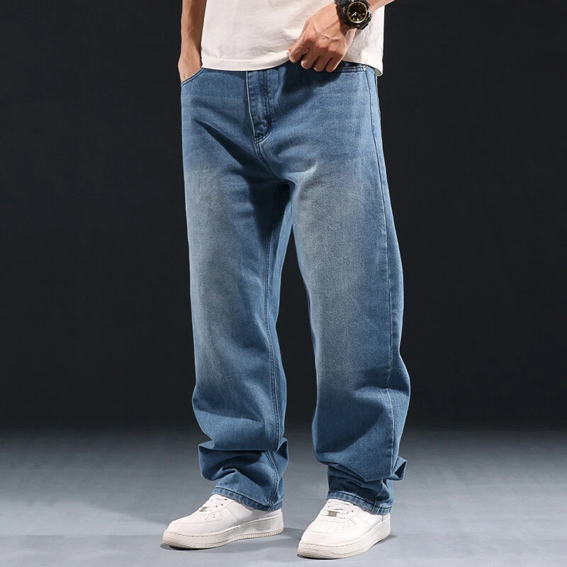 Jeans baggy rétro pour hommes, pantalons en denim pour skateboard