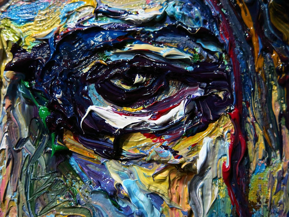 ORIGINAL OIL█PAINTING█VINTAGE█ART█SIGNED '24 OUTSIDER BEACH WOMAN GIRL HAT FAUVE - Image 3 of 4