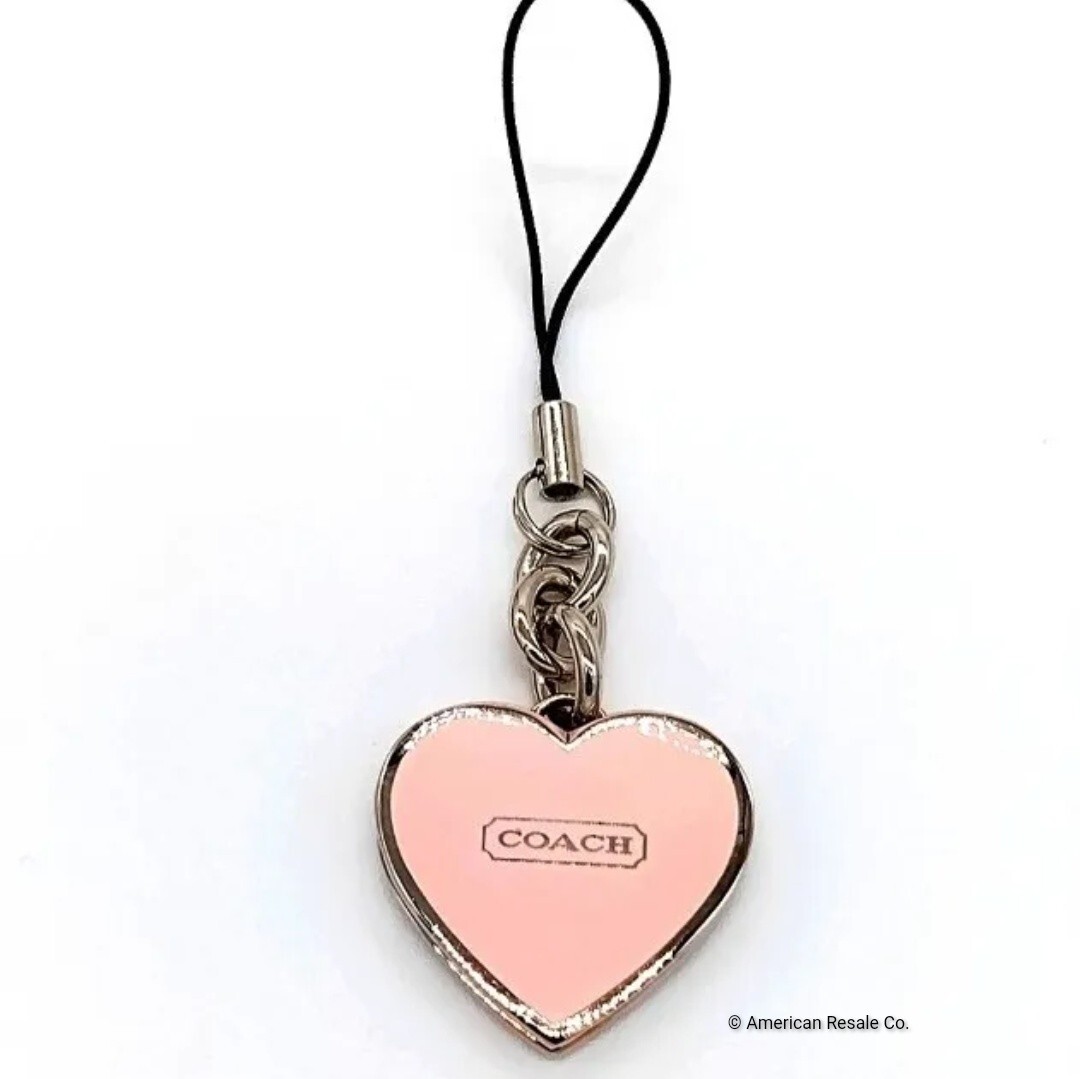 アクセサリー COACH Pink double heart keychain charm アクセサリー COACH Pink double heart keychain charm Rare