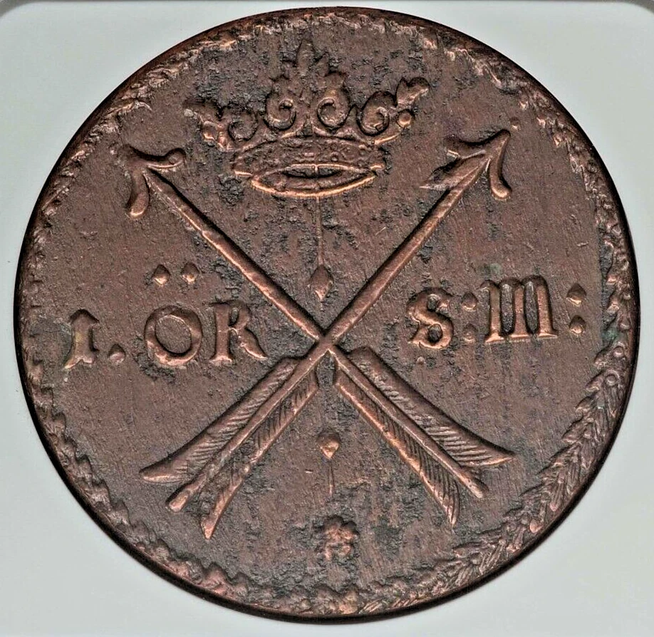 1673 SWEDEN CARL XI COPPER ORE KM264 NGC XF DETAILS - Image 2 of 4