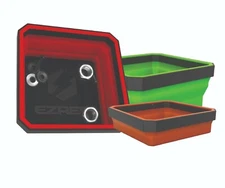 EZ Red EZTRAY-CLR 3pc Collapsible Magnetic Parts Trays (Red, Green & Orange)