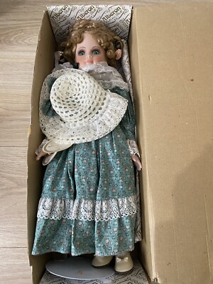 Alberon Collection Porcelain Doll Beverley Vintage With Stand Stunning