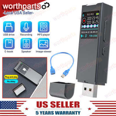 Handheld Mini Digital Voice Recorder Dictaphone Audio MP3 Sound Spy Recorder USA