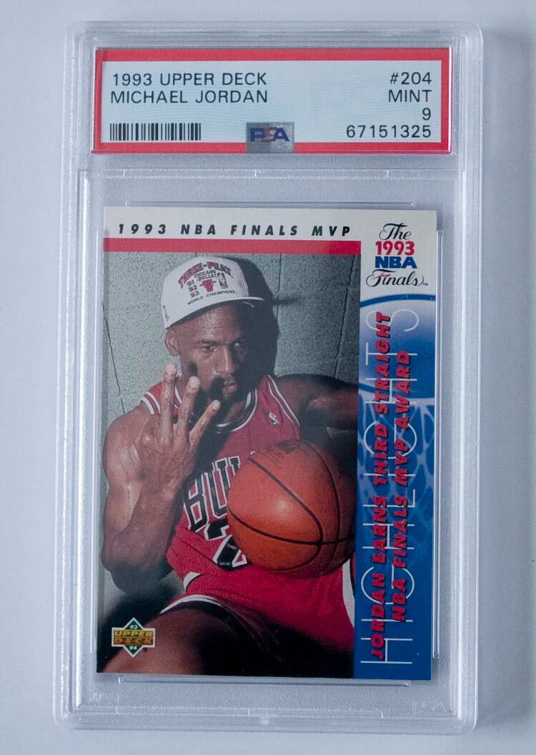 Michael Jordan 1993 Upper Deck NBA Finals PSA 9 #204 | eBay