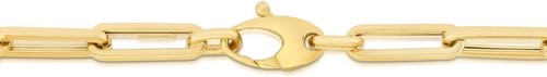 Floreo 10k Yellow Gold 4mm Lite Paperclip Link Chain Necklace - Picture 2 of 2