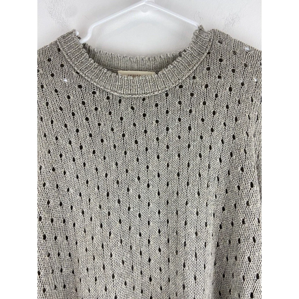 Inhabit Beige Manga Larga Lino Pullover Tejido Suéter Talla Grande (1085) Foto 2 de 4