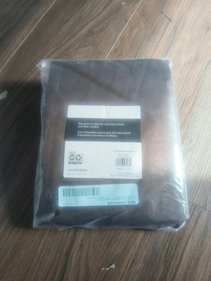 Sun Zero Barrow Energy Efficient Rod Pocket Curtain Panel, 54 x 63, Choco Brown