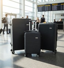 3pcs luggage set durable ABS light weight great quality trendy 32", 28", Cabin