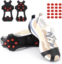 10 Studs Ice Climbing Crampons Snow Grips Anti Slip Shoe Boot Cleats Spikes US