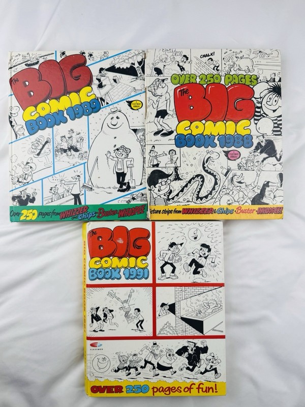 The Big Comic Books 1988 1989 1991 Fleetway Annuals Vintage Job Lot