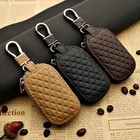 Leather Key Holder Minimalist Keychain Case Wallet Key Storage Functional Pouch