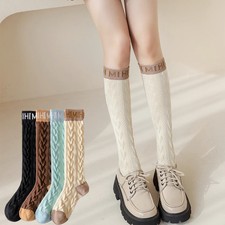 Socks Long Tube Three-dimensional Twist Retro Style Sweet T