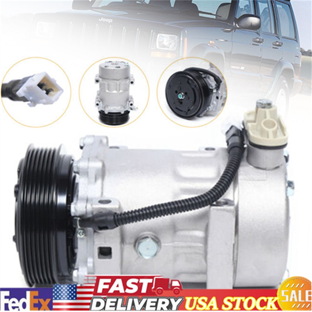 A/C Air Compressor Kit w/ Clutch For 1997-2001 Jeep Cherokee/ 1997-1998 Wrangler