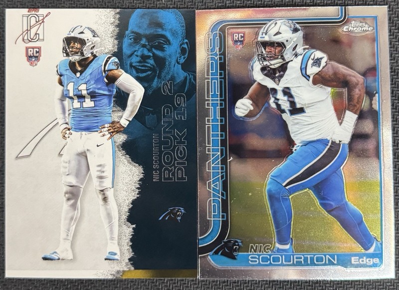 2025 NFL Topps Signature/Chrome - Nic Scourton RC DL CAR Panthers 2pk 💎🔥