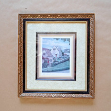 Tom Caldwell Signed Lithograph Framed “The Garden” Cottage Wall Art 16x18