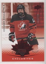 2021 Upper Deck Team Canada Juniors Exclusives 212/250 Conner Roulette #28 9b4