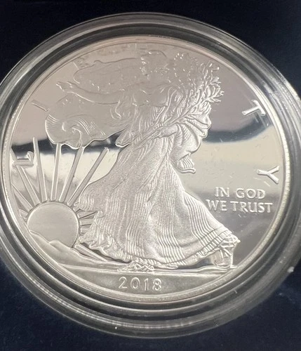 2018-W Proof American Silver Eagle with box & COA ($1 ASE)