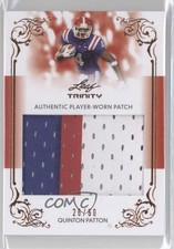 2013 Leaf Trinity Authentic Player-Worn /60 Quinton Patton Rookie Patch RC